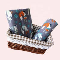 Vente en gros de mousseline de bambou en coton biologique, conception personnalisée de réception, couette en coton pour nouveau-né, couverture de sécurité pour bébé