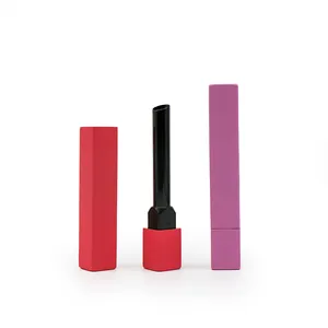 Pink Lipstick Tube for Lip Balm Square Plastic Lipstick Contaiiner Tube