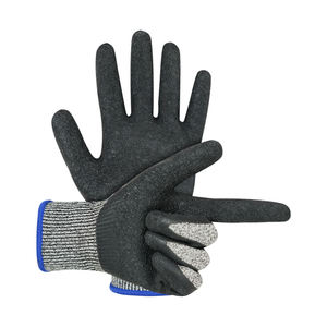 High cut protection Full palm and <b>fingers</b> NBR (Nitrile Rubber) Sandy (rough texture) HPPE + Sandy Coated Cut <b>Gloves</b> - Product Image 4