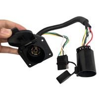 Adaptateur de câblage de remorque double sortie pour véhicule, multi-prises 7 voies (prise lame) et 4 voies (prise plate), connecteur de feux de remorque