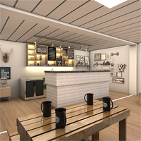 Contenitore marittimo personalizzato commerciale 20ft 40ft food bar cafe Shipping Sea Container coffee shop store