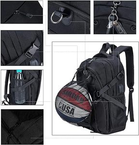 Sac à dos de sport décontracté avec compartiment pour ballon et chaussures pour basketball, football, volleyball, gym, voyage en plein air, échantillon gratuit - Product Image 3