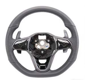 พวงมาลัยรถยนต์แบบมี MK8 7 MK7เย็บหนังคาร์บอนไฟเบอร์สีดำสำหรับ Volkswagen Golf - Product Image 2