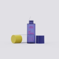 Vente en gros de flacons en plastique PET ronds portables de 100 ml, 120 ml, 150 ml avec bouchon à vis, emballage cosmétique pour toner, lotion, essence, eau