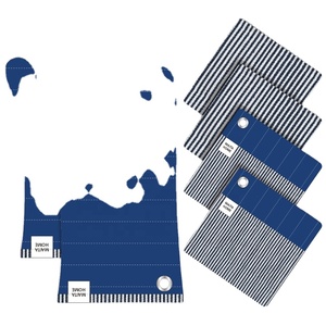 Ensemble de maniques de cuisine et de protège-plats en silicone bleu à rayures, résistant à la chaleur, pour la cuisson et la pâtisserie - Product Image 2