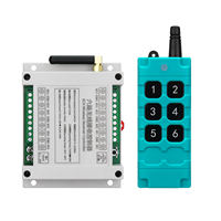 Télécommande industrielle sans fil 6 canaux pour interrupteur LED, relais 10A, étanche, code d'apprentissage, 300m, 6 boutons, AC 100-440V