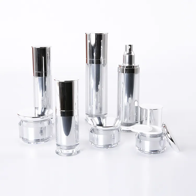 Leere nachfüllbare quadratische Acrylcreme-Lotion pumpen flasche, ideal für Reise kosmetik behälter