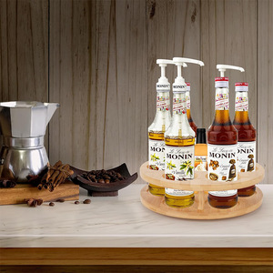 Estante giratorio de bambú para encimera de cocina, organizador multifunción de madera para botellas de condimentos, Lazy Susan. - Product Image 2