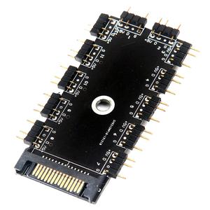 เมนบอร์ดคอมพิวเตอร์ <span class=keywords><strong>Aura</strong></span> <span class=keywords><strong>5V</strong></span> 3Pin PIN RGB อินเตอร์เฟซประสานการประสาน HUB RGB แหล่งจ่ายไฟ SATA 1ลาก11 - Product Image 1