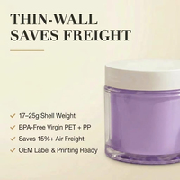 Grand pot cosmétique en PET 150g 200g 300g, idéal pour lotion corporelle, masque capillaire, gommage, pot en plastique, chaîne d'approvisionnement, faible MOQ, logo personnalisé