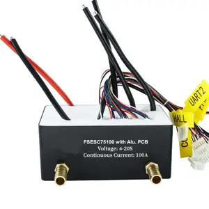 FLIER 100A 48V 75V 75100 Com PCB De Alumínio Baseado em VESC Para Barco Skate Elétrico Scooter Ebike Speed Driver Controller