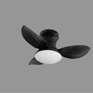 Nouvelle lampe de ventilateur de plafond LED nordique pour chambre à coucher salle à manger et étude 5 lames avec moteur AC/DC et toit d'aspiration en verre - Product Image 1