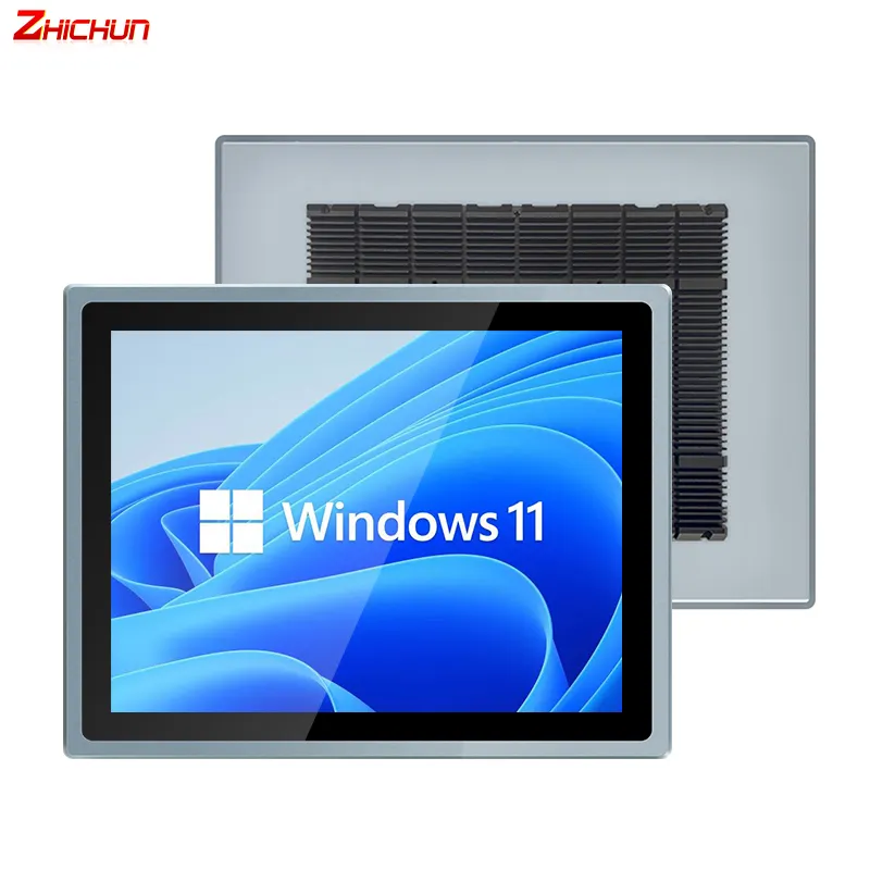 شاشة ذكية LCD للتعليق على الحائط متينة بحجم 19 و17 و15 بوصة تعمل بنظام التشغيل I5 وI7 وAndroid X86 شاشة قابلة للبرمجة تعمل باللمس الكل في واحد
