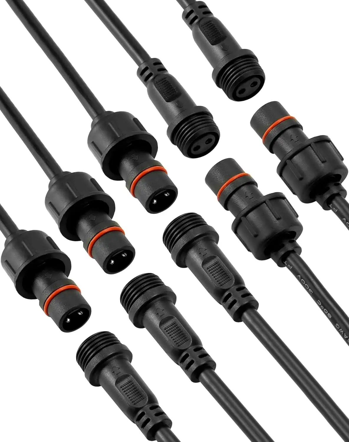 Gratis Monster Ip65 Waterdichte 3-Pins Ac Kabel 18awg Lijn Led Kabel Connector Plug