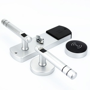 Smart Apartment Split Type Hotel Electronic <b>Lock</b> Zinc Alloy Card Unlock With Mechanical <b>Key</b> Silver Color - Product Image 1