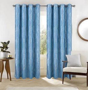 <strong>Blackout</strong> Window <strong>Curtain</strong> with Foil Print Design - Product Image 3