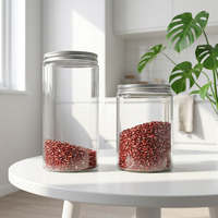 Groothandel Stapelbare Luchtdichte Glazen Voedselbewaarbakjes Met Schroefdeksels Voor Snacks Gedroogd Fruit Kruiden 280 ml 380 ml 500 ml