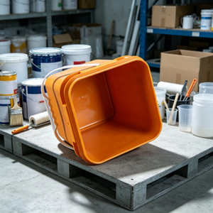 Seau à peinture carré en plastique avec couvercle et poignée en plastique, qualité alimentaire, pour le stockage de revêtements, de produits chimiques et de colle - Product Image 6