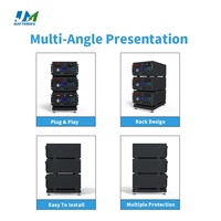 Sistem Penyimpanan Energi Surya JM Split IP65 CAN Black Rack Mount 48V 200Ah-400Ah LiFePO4 8000 Cycle 10kWh 10kW Baterai Lithium