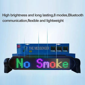 Écran LED pour vitre arrière de voiture, écran couleur complet, transmission sans fil, vitre arrière de voiture, slogan d'avertissement, communication Bluetooth - Product Image 5