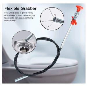 Outil flexible de ramassage de griffes de toilette à domicile avec 4 griffes outil de ramassage de tuyau pliable pour ramassage de litière - Product Image 5