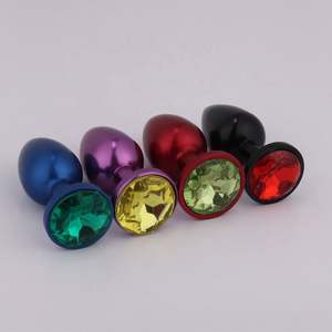 لعبة جنسية شرجية مخصصة <span class=keywords><strong>OEM</strong></span> <span class=keywords><strong>ODM</strong></span>، سدادة شرجية مزينة بالجواهر، سدادة معدنية للشرج والمؤخرة للنساء - Product Image 3