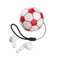 Écouteurs sans fil TWS semi intra-auriculaires 5.0 pour le sport, stéréo, non étanches, modèle 2026 – Idéal pour les cadeaux (thème football)