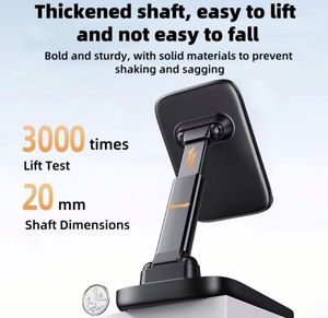 For <b>Desk</b> Use Mobile Phone Holder Stand <b>Adjustable</b> Multi-Angle Non-Slip ABS Foldable Portable Cell Phone Stand - Product Image 3