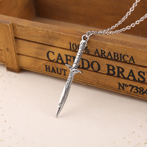 Criativo Prata Banhado Espada Moda Jóias Pingente Colares o Senhor dos Anéis Hobbit Espada Pingente Colar para Homens - Product Image 3
