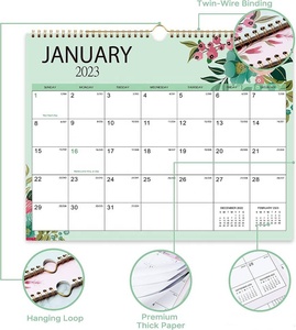 Venta caliente <span class=keywords><strong>2023</strong></span> <span class=keywords><strong>Calendario</strong></span> de pared <span class=keywords><strong>A4</strong></span> personalizado Venta al por mayor Uso de oficina de impresión barata hecho de papel <span class=keywords><strong>para</strong></span> exhibición o reloj - Product Image 3