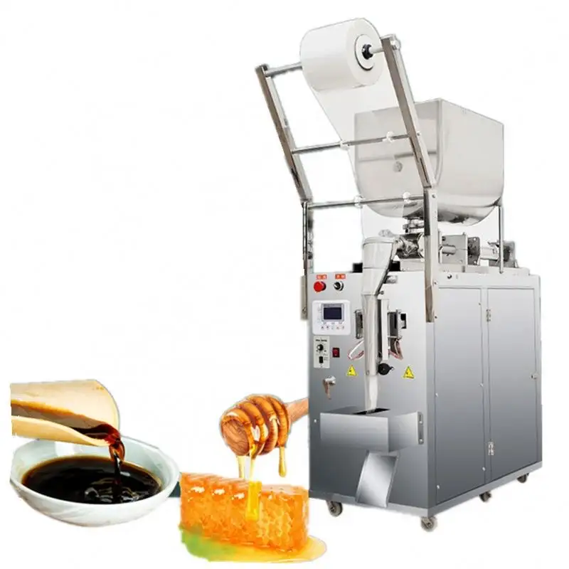Mesin pengisi kantong multi-fungsi otomatis untuk penyegel kemasan minyak jus madu cair tembakau Shisha shokah Molasses