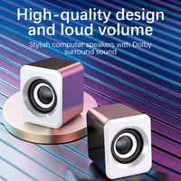 Altavoz para Computadora, Subwoofer de Escritorio para el Hogar, Altavoz Multimedia Activo con Cable USB, Altavoz Portátil con Sonido Potente