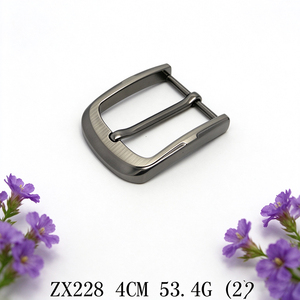 Zinc Alloy Single Prong Pin <b>Belt</b> <b>Buckle</b> 39mm Gunmetal Brushed D Shape Mens Leather <b>Belt</b> Replacement <b>Buckle</b> Head - Product Image 3