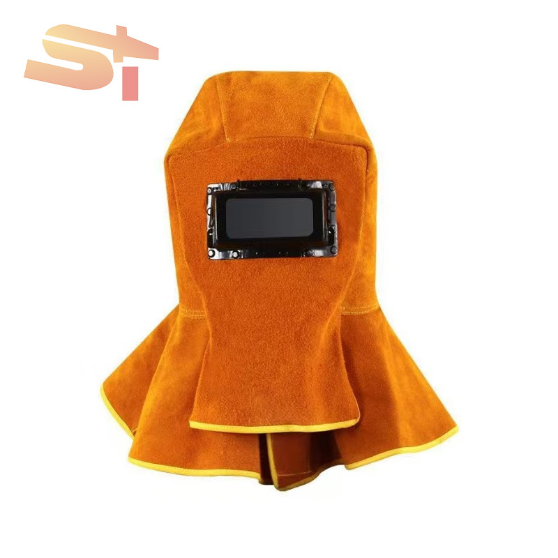SIKE Cowhide Welding Protective Face Mask
