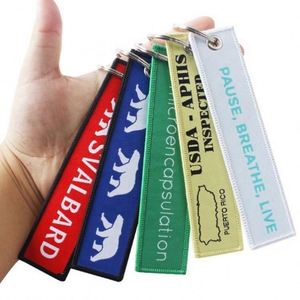 Customize Graphic Jet Tags Crew Embroidery Key Tag Cartoon Character Fancy Flight Airplane Embroidered Keychains - Product Image 5