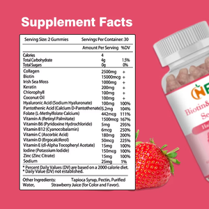 Gommes au collagène avec biotine Les suppléments de mousse de mer fournissent des nutriments et soutiennent la santé globale des bonbons gommeux - Product Image 6