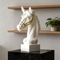 Sculpture de tête de cheval, ornement artistique, décoration nordique de luxe pour la maison, le bureau, le salon