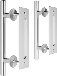 Manijas para Puertas Corredizas, Manija de Acero Inoxidable Resistente, Diseño Rústico Grande de Doble Cara para Puertas, Garajes y Cobertizos - Product Image 3