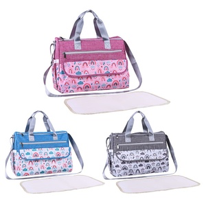 Ensemble de sacs à couches 5-en-1 pas cher, prêt à être expédié, <span class=keywords><strong>sac</strong></span> à langer de maternité, <span class=keywords><strong>sac</strong></span> de bébé mignon arc-en-ciel pour <span class=keywords><strong>maman</strong></span>, vente en gros - Product Image 4