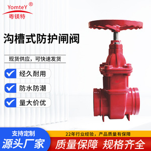 Grooved Protective Gate Valve DN50-200 Soft <b>Sealing</b> Type For Water Flow Control OEM Customization - Product Image 5