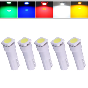 <span class=keywords><strong>T5</strong></span> 5050 <span class=keywords><strong>1SMD</strong></span> cụ ánh sáng Bóng đèn 12V DC Wedge LED trắng xanh vàng hồng đỏ màu xanh xe tự động bảng điều khiển đo đèn - Product Image 6