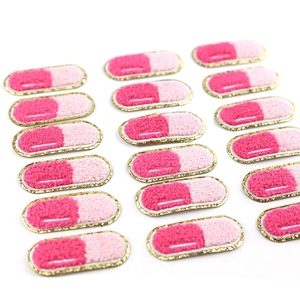 Parches Bordados de Chenilla para Coser con Borde Brillante, Parches Bordados de Chenilla, Color Rosa, 3D, Encaje, Novedad - Product Image 4