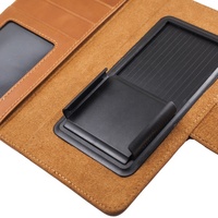 Funda de teléfono móvil de cuero con cinta adhesiva 3M, clip Universal, BILLETERA, tarjetero, para todos los modelos de teléfono