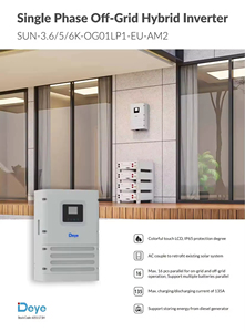 อินเวอร์เตอร์ DEYE แบบออฟกริด 5kw เฟสเดียว 220V/230V/240V ปี 2026/4 มีสินค้าในสต็อก สามารถใช้กับแบตเตอรี่ลิเธียมหรือแบตเตอรี่ตะกั่วกรด กำลังขายดี - Product Image 3