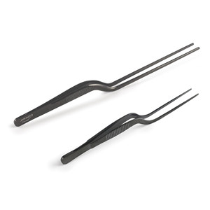 Pinzette di precisione TITAN BLACK con punta extra lunga per riparazioni elettroniche - Product Image 1