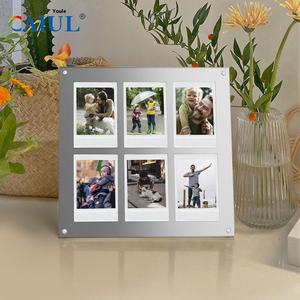 Marco de fotos de acrílico ecológico de 3 pulgadas, imán de seis palacios de alta transparencia, forma cuadrada - Product Image 6