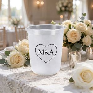 Gobelet jetable en PP transparent givré en forme de U, personnalisé avec logo, pour boissons froides et chaudes, avec couvercle, 90-380/500/700U, fabriqué sur mesure en usine - Product Image 1