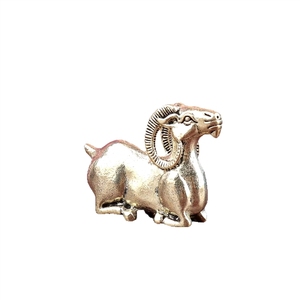 1 pieza de cobre macizo con diseño de Cabra del Zodíaco, mascota de té, decoración para el hogar, artesanía de latón para escritorio, adornos - Product Image 6