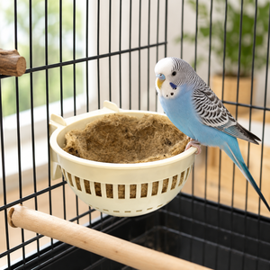 Natural Hemp Padded Plastic European Bird Nest Special Breeding <strong>Box</strong> for Aviary Cage Accessories - Product Image 2