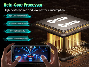 Fossibot F110L Smartphone robuste étanche, batterie énorme, 128 Go, charge rapide, jeu, travail en extérieur, NFC, Android 15, téléphone robuste - Product Image 4